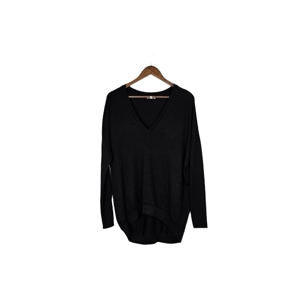 Wilfred Free Aritzia Black Oversized Long Sleeve Tee Shirt Size S